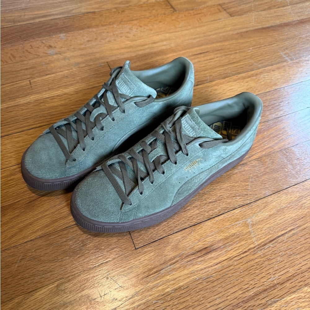 Puma Men's Sneakers - Forest Green Suede